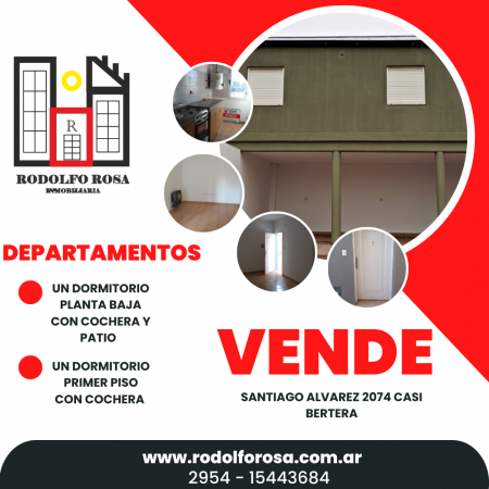 Departamentos de un dormitorio con cochera sobre calle Santiago Álvarez, Santa Rosa, La Pampa