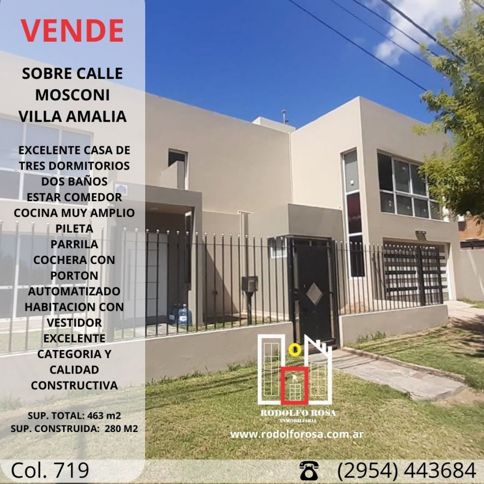 Moderna propiedad de 280 m2 en Villa Amalia, Santa Rosa, La Pampa