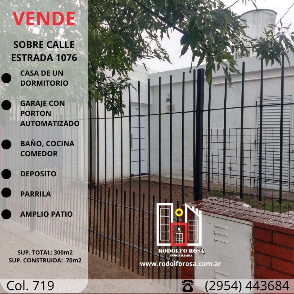 Casa de un dormitorio con dependencias, muy buen estado, sobre calle Estrada 1076, Santa Rosa, La Pampa