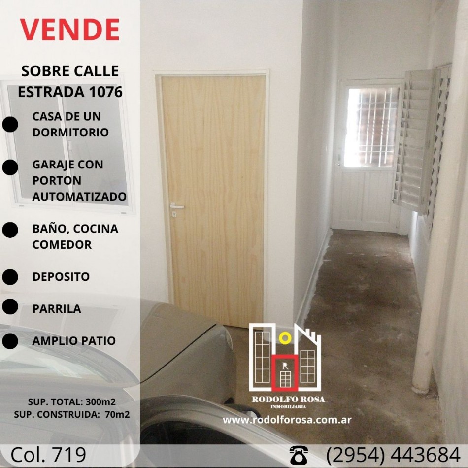 Casa de un dormitorio con dependencias, muy buen estado, sobre calle Estrada 1076, Santa Rosa, La Pampa