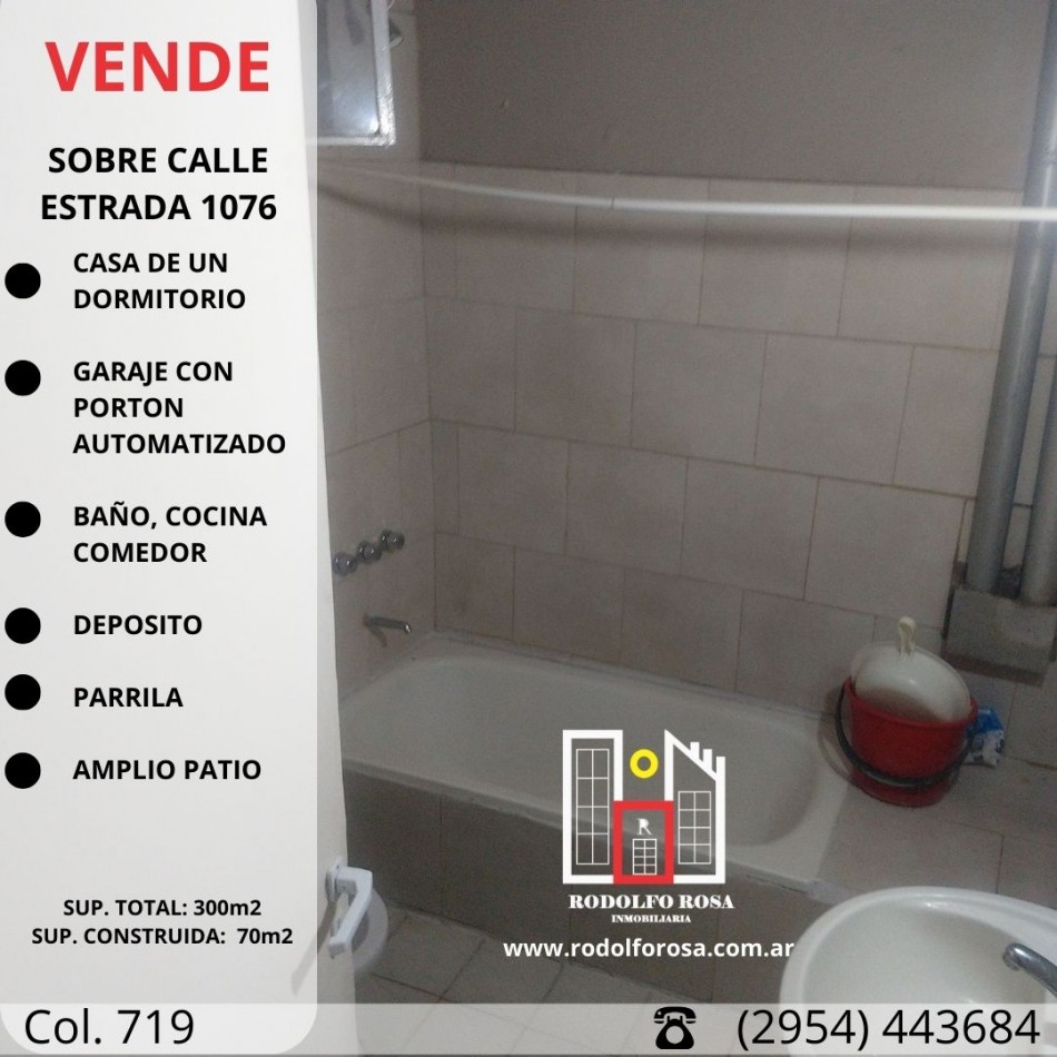Casa de un dormitorio con dependencias, muy buen estado, sobre calle Estrada 1076, Santa Rosa, La Pampa