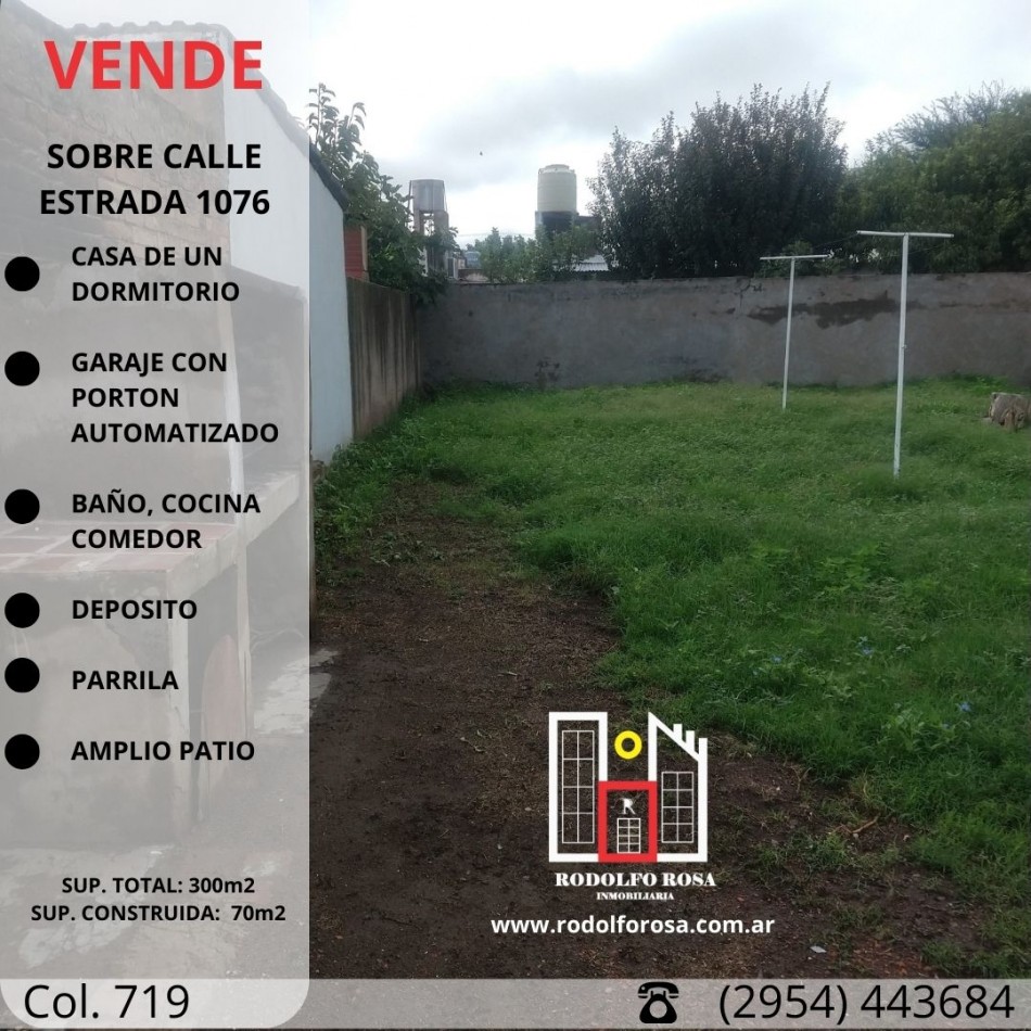 Casa de un dormitorio con dependencias, muy buen estado, sobre calle Estrada 1076, Santa Rosa, La Pampa