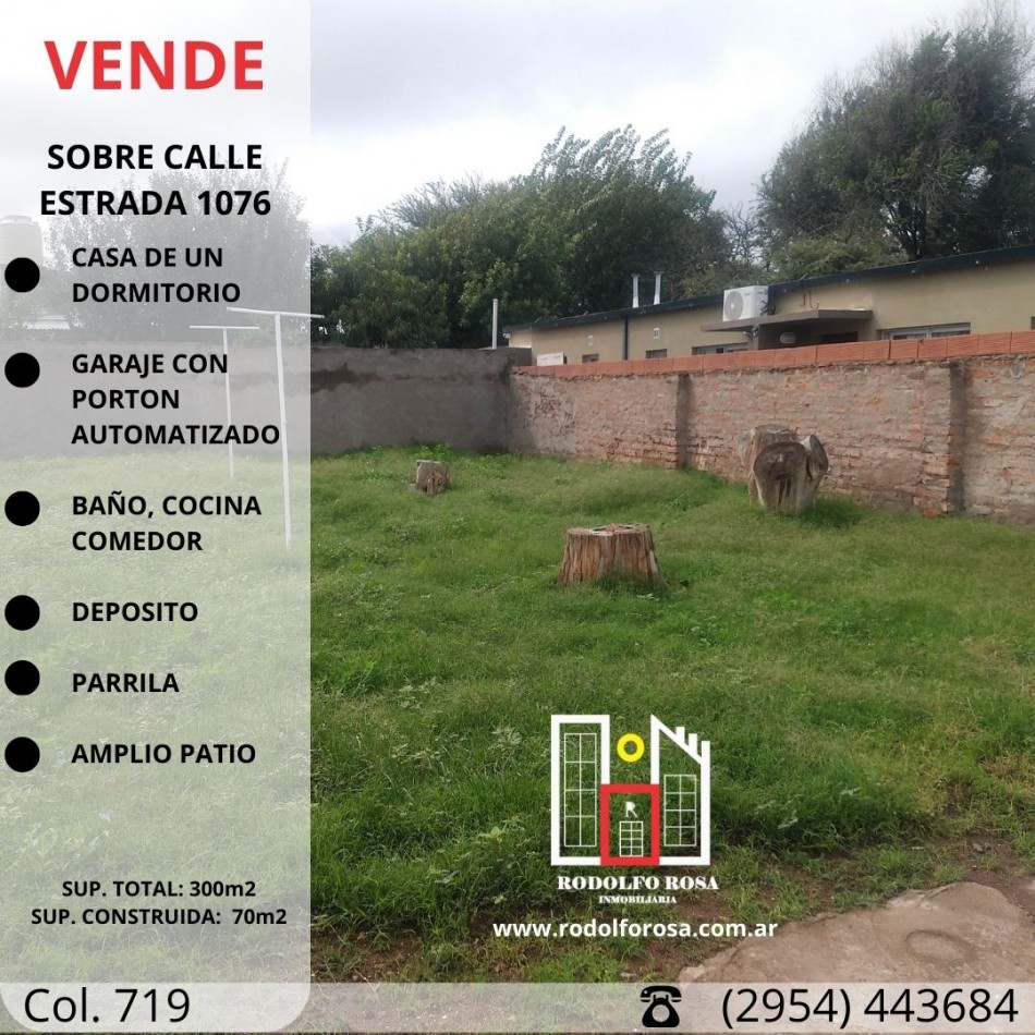 Casa de un dormitorio con dependencias, muy buen estado, sobre calle Estrada 1076, Santa Rosa, La Pampa