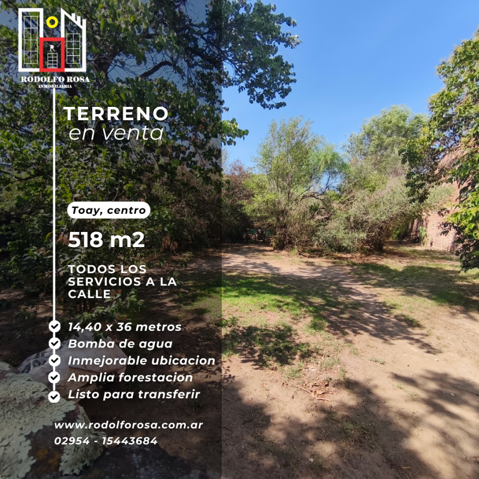 Terreno de 518 m2 en zona centrica de Toay, La Pampa