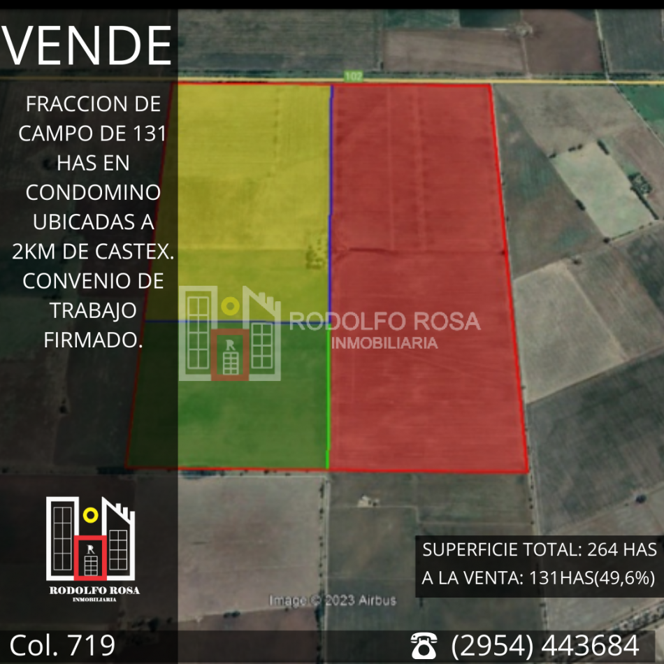 131 hectareas en Eduardo Castex, La Pampa (condominio sobre 264 hectareas totales)