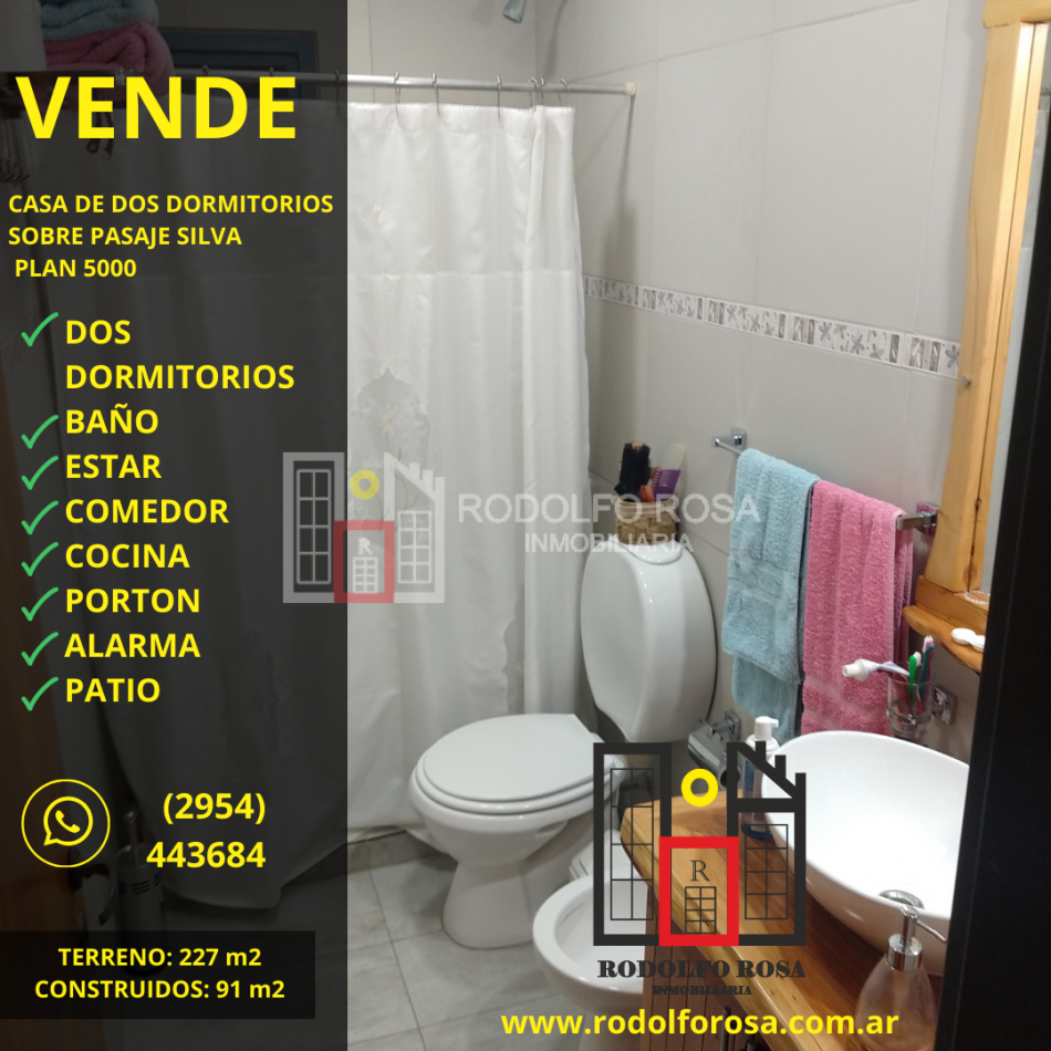 A LA VENTA - HERMOSA CASA DE DOS DORMITORIOS EN PLAN 5000, SANTA ROSA, LA PAMPA