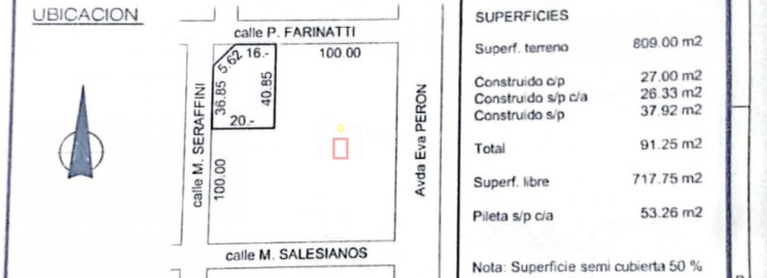 Casaquinta en interseccion de calles Monseñor Serafini y Padre Farinatti, Santa Rosa, La Pampa
