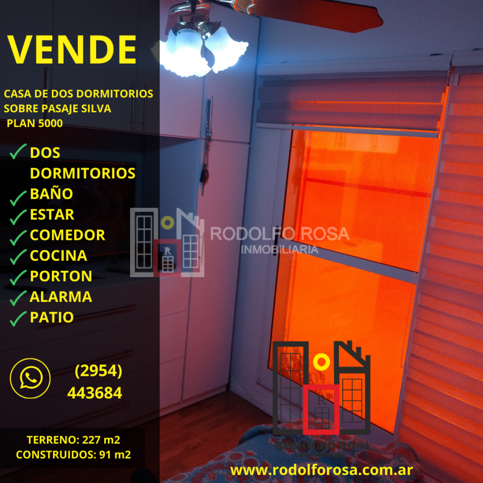 A LA VENTA - HERMOSA CASA DE DOS DORMITORIOS EN PLAN 5000, SANTA ROSA, LA PAMPA